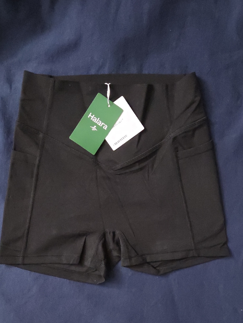 HALARA Black High-Rise Athletic Bike Shorts
